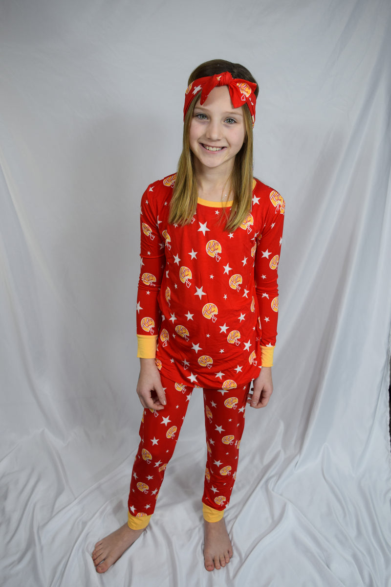 Red KC Long Sleeve Pajamas